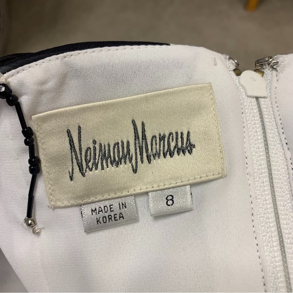 Neiman Marcus Y2K Vibes Square Neck Beaded Shoulder Strap Structured Top Size 8 - Picture 6 of 8